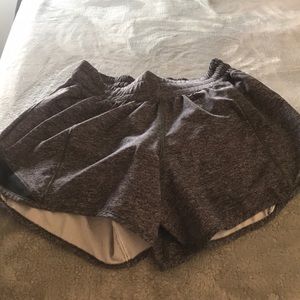 heather grey running shorts